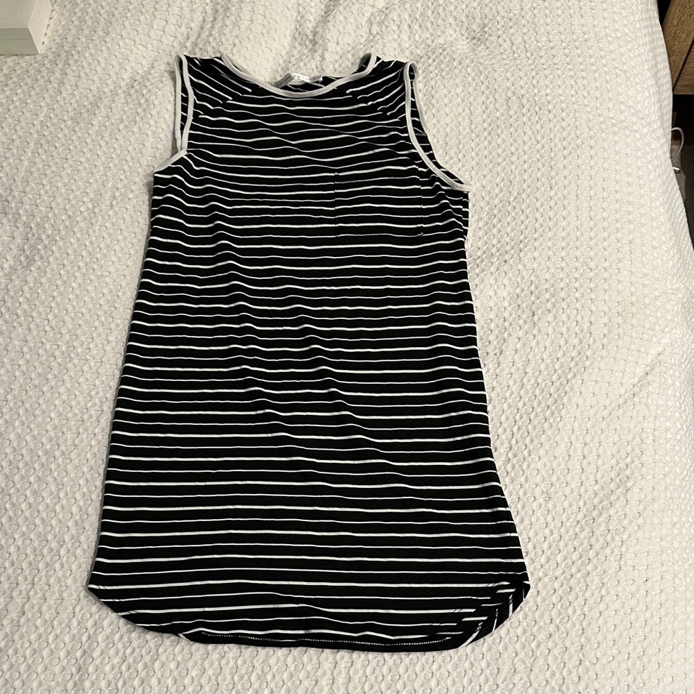 Susana Monaco Black and White Striped Dress